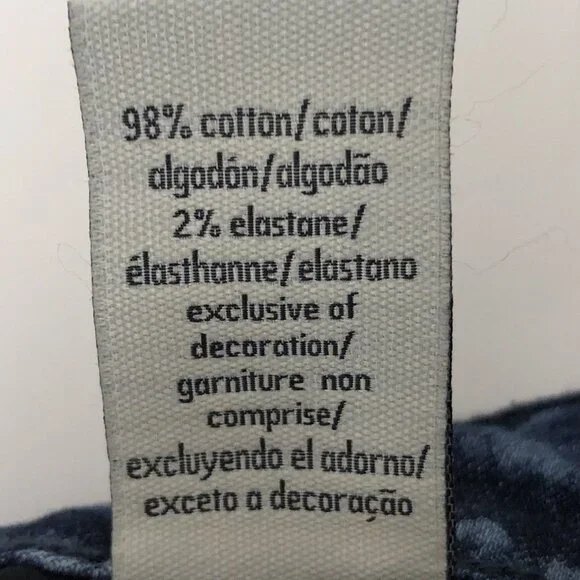 Calvin Klein Jeans Womens Denim Short Size 31 (10-12) Blue Bleach Spots Stretchy - Picture 12 of 12